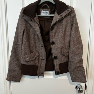 dELiA*s Vintage Herringbone Bomber Jacket